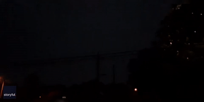Lightning Streaks Across Sky During South Carolina Thunderstorm