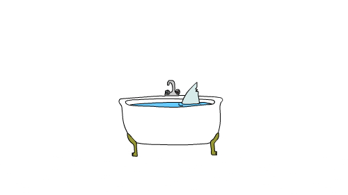 shark bathtub GIF by CsaK