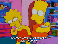 bart simpson science experiment GIF