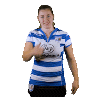 blauwwitkorfbal joni akc blauw-wit Sticker