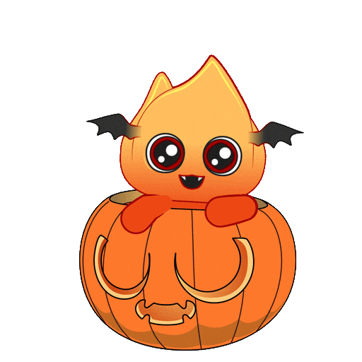Trick Or Treat Pumpkin Sticker by Playember