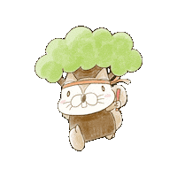 nutskun_akase 走る りす ダッシュ 急ぐ Sticker