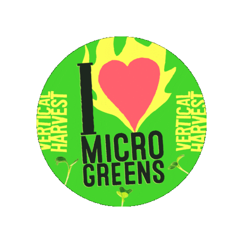 VerticalHarvest giphygifmaker vertical harvest verticalharvest i love micro greens Sticker