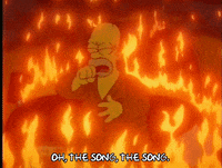 burning homer simpson GIF