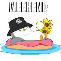 Happy The Weekend Sticker by Pudgy Penguins