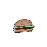 luizacapucci hungry eat fastfood hamburguer Sticker