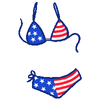 independence day usa Sticker by Alba Paris