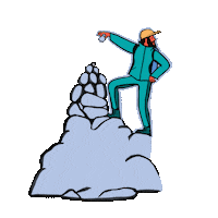 Skiing Climbing Sticker by Basecamp Shop
