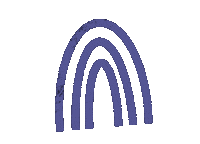 Blue Rainbow Sticker
