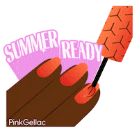 PinkGellac summer beauty shine nails Sticker