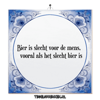 Humor Bier Sticker by Tegelspreuken.nl