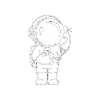 Endonauta endonauta astronauta endonauta telefone endonauta Sticker