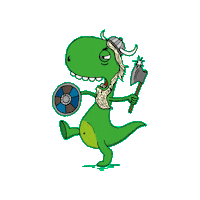 Fight Dino Sticker