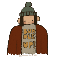 Girl Bundle Up Sticker