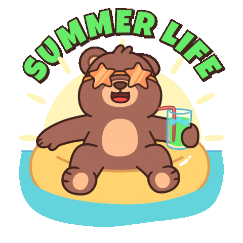 Happy Teddy Bear Sticker by BEARISH