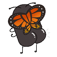 Twerk Butterfly Sticker