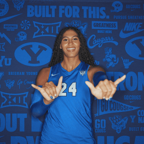 Ncaa Volleyball Go Cougs GIF by BYU Cougars