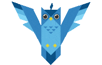 Flapping Wise Owl Sticker by Play Osmo
