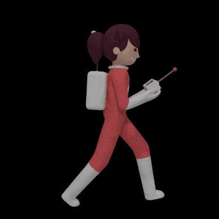 Space Suit Animated Gif GIF by Big Lizard