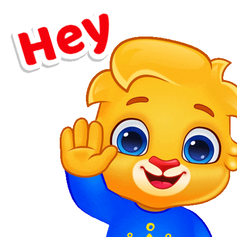Hey Girl Hello Sticker by Lucas and Friends by RV AppStudios
