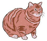 milario cat pink excited red Sticker