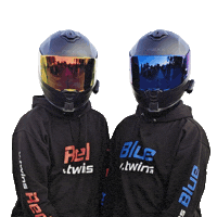 Red And Blue Love Sticker