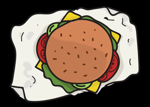 dear_nessa giphyupload hungry burger dearnessa GIF