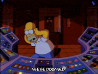 Scared Season 3 GIF by The Simpsons