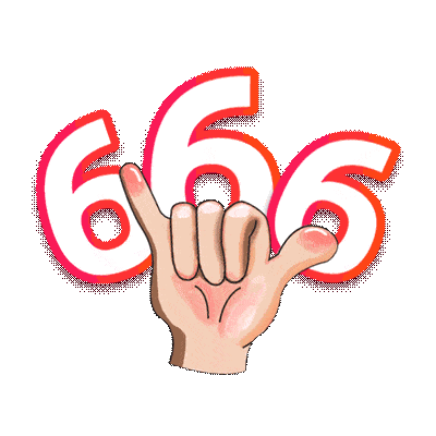 666 Sticker by AladdinShop