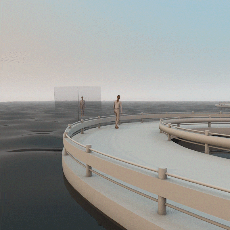 Denkiry art animation sea human GIF