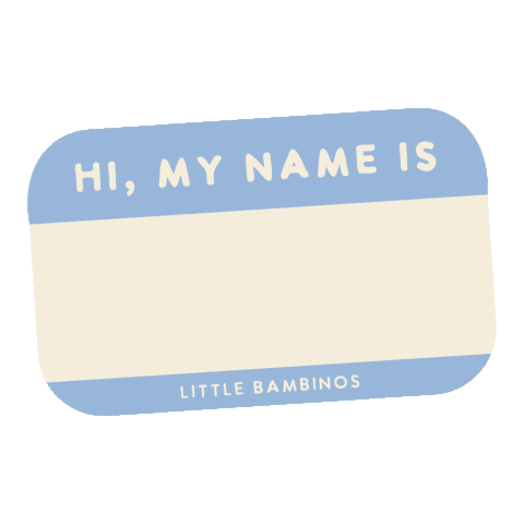 Hello My Name Is Text Sticker by Ella Shepherd