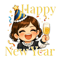 New Year Girl Sticker by L.I. Productions