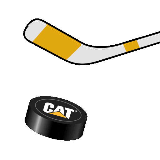 Cat Hockey Sticker by Caterpillar Inc.