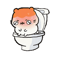 Pooping Toilet Sticker