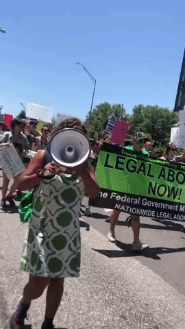 Abortion Rights Demonstrators March Through Austin as Protests Continue Following SCOTUS Ruling
