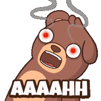 Teddy Bear Pain Sticker by BEARISH