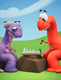 Playing Chess Game GIF by Claynosaurz