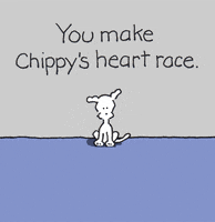 i love you heart race GIF by Chippy the Dog