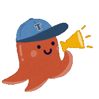 meshi_design_tips 応援 タコ めしデザ メガホン Sticker