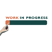 Working Work In Progress Sticker by Room Koe