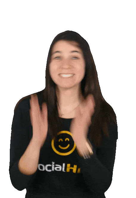 SocialHub giphyupload happy smile excited Sticker