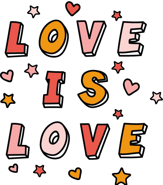 Happy Love Is Love Sticker by Shannon Quirke