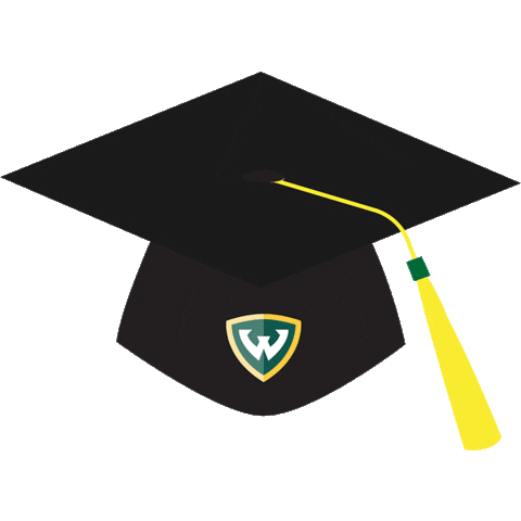 WayneStateCLAS winter graduation cap detroit Sticker