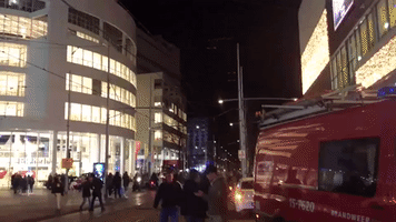 Emergency Vehicles Respond to Stabbing in Hague Shopping Area