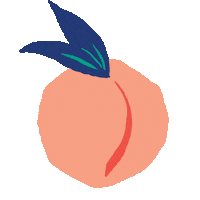 MarchPartyGoods party summer fruit peach Sticker