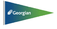 GeorgianCollege heart logo blue green Sticker