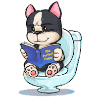 Bull Dog Poop Sticker by UpStudiosWorld