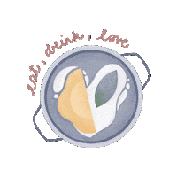 ottosuperstudio love drink eat cantini Sticker