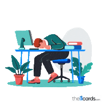 Sad Bad Day Sticker by TheEcards.com