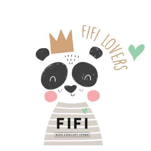 fifikids giphyupload love heart panda Sticker